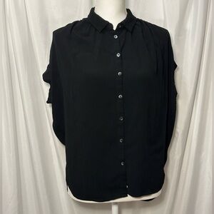 Madewell Black Cap Sleeve Blouse. Size Small. EUC.